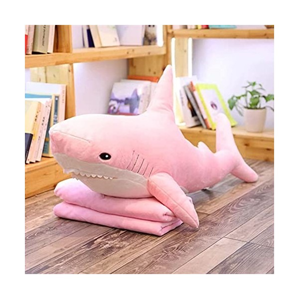 EZLAM 60-140cm Big Giant Polupar Shark Skin Soft Plush Shark Semi-Finish Coat Fish Pillow Toys Dolll Fashion Gift for Kids Ba