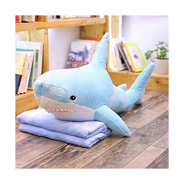 EZLAM 60-140cm Big Giant Polupar Shark Skin Soft Plush Shark Semi-Finish Coat Fish Pillow Toys Dolll Fashion Gift for Kids Ba