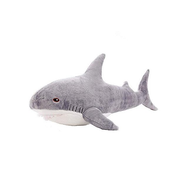 EZLAM 60-140cm Big Giant Polupar Shark Skin Soft Plush Shark Semi-Finish Coat Fish Pillow Toys Dolll Fashion Gift for Kids Ba