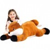 IKASA Peluche Renard Géant Animal Jouets,78cm Grand Renard Mignon Moelleux Peluche Grosse Animaux Adorable,Cadeaux pour Les E