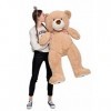 MorisMos Ours en Peluche Geant, 100cm Brun Clair Peluche Géante Kawaii Nounours Geant Animaux en Peluche Grosse Jouet Grand T