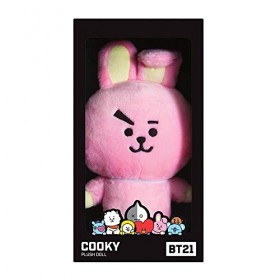 Aurora Produits Officiels BT21 signés World, Peluche Cooky, Moyen modèle, 61318, Rose