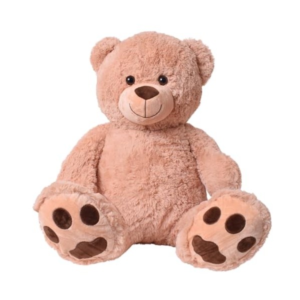 TE-Trend Doudou XXL Ours en Peluche géant en Peluche pour Enfant 100 cm Marron