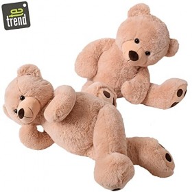 TE-Trend Doudou XXL Ours en Peluche géant en Peluche pour Enfant 100 cm Marron