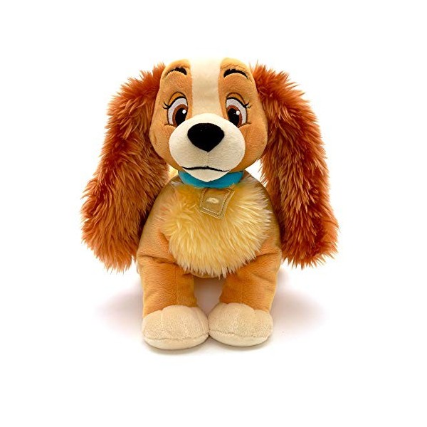 Disney Store Peluche Lady de Taille Moyenne, Peluche pour Enfants avec détails brodés, Poitrine et Oreilles duveteuses - Conv