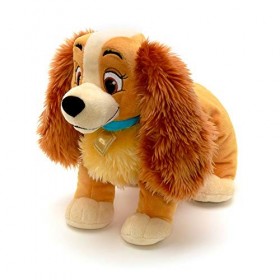 Disney Store Peluche Lady de Taille Moyenne, Peluche pour Enfants avec détails brodés, Poitrine et Oreilles duveteuses - Conv