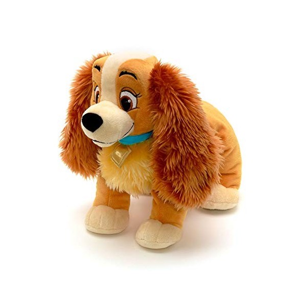 Disney Store Peluche Lady de Taille Moyenne, Peluche pour Enfants avec détails brodés, Poitrine et Oreilles duveteuses - Conv