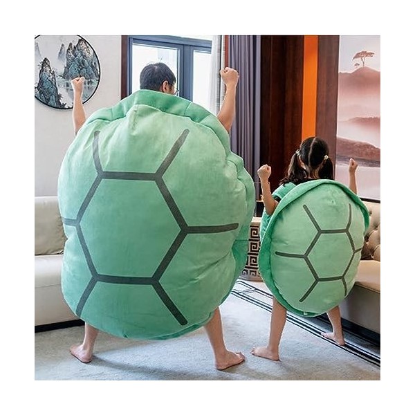 Hokuto Oreillers en Carapace de Tortue, Oreiller de Tortue géante, Coussin en Peluche Portable Kawaii WearableTurtle Power Sh