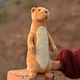 YGGY Jouet en Peluche De Belette Jaune De Simulation, Réaliste 12 Pouces Soft River Otter Animal en Peluche Animaux Sauvages 