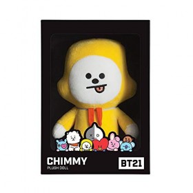 Produits officiels BT21 signés Aurora World, peluche CHIMMY, moyen modèle, 61317, jaune