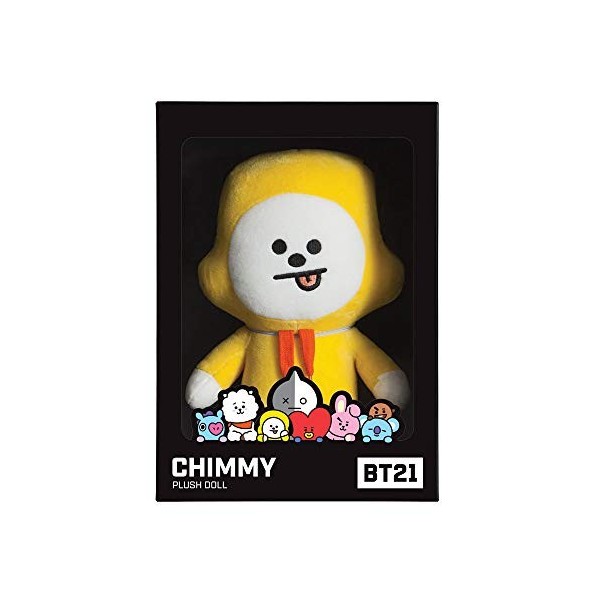 Produits officiels BT21 signés Aurora World, peluche CHIMMY, moyen modèle, 61317, jaune