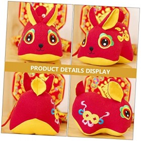 ibasenice 6 Pièces Année du Lapin Mascotte Jouets pour Bébés Jouets en Peluche Décor De Bureau Bidoof Peluche Lapin en Peluch