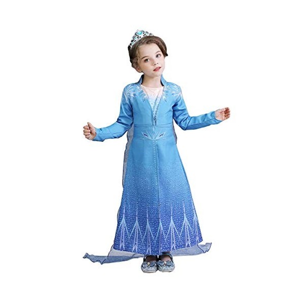 Costume Elsa Princesse Carnaval Déguisement 2 Halloween pour fille