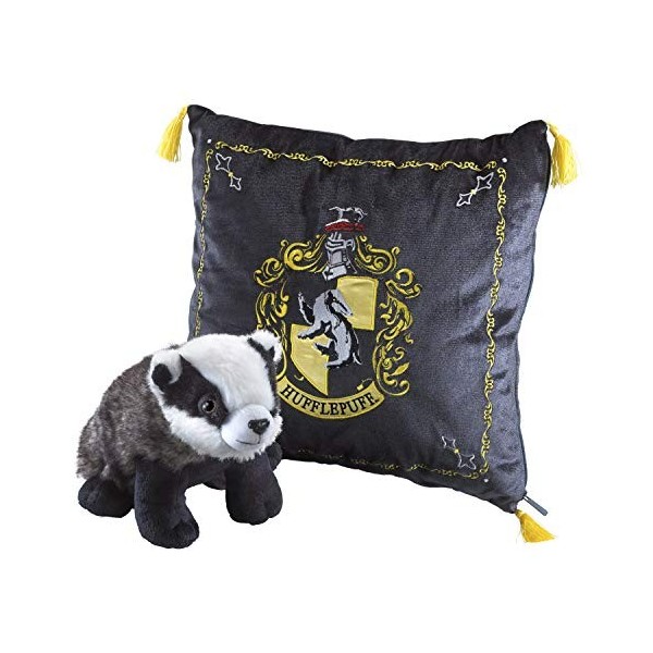 The Noble Collection Hufflepuff House Mascot & Cushion by Officially Licensed 13in 34cm Harry Potter Toy Dolls Hufflepuff B