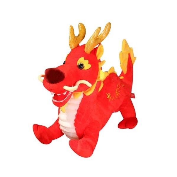 hanwen Poupée en Peluche Dragon Chinois,Poupée du Zodiaque en Peluche Dragon Debout 2024 - Animal en Peluche de Dragon, Peluc