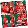 ibasenice 2 Pièces Tang Costume Lapin Poupée Peluche Lapin Jouet Peluche Lapin Peluche Année De Peluche Lapin Oreiller Zodiaq