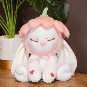 Dessin animé Mignon Lapin Peluche Jouet Lapin Peluche Animal poupée Jouet Kawaii décoration Enfants Cadeau Cadeau d’Anniversa
