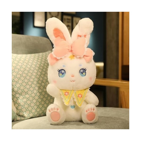 GagaLu Géant Mignon Dessin animé Lapin en Peluche Jouet Nouvel an Arc Lapin poupée Enfants Anniversaire Cadeau de Noël 60cm 2