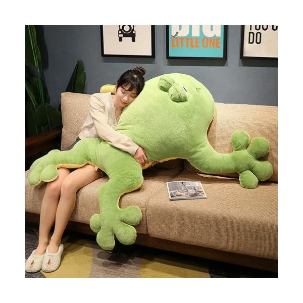 LfrAnk Mignon Géant Grenouille en Peluche Jouet Grenouille Pad en Peluche Animal Coussin Créatif Décoration D’intérieur Cadea