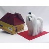 Genérico Figurine de collection et de décoration Chien réaliste de bichon maltais Animal jouet pour cadeau denfants et dadu