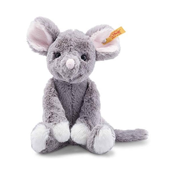 Steiff Mouse Maus/Ratte Soft Cuddly Friends Souris Mia, 056376, Gris foncé, 20 cm