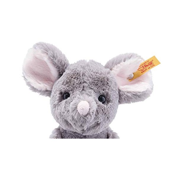 Steiff Mouse Maus/Ratte Soft Cuddly Friends Souris Mia, 056376, Gris foncé, 20 cm