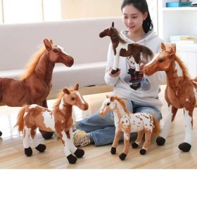 Simulation Cheval Peluche Jouets Mignon Animal Zèbre Poupée Doux Noir Blanc Cheval Jouet Enfants Cadeau D’Anniversaire 60cm 1