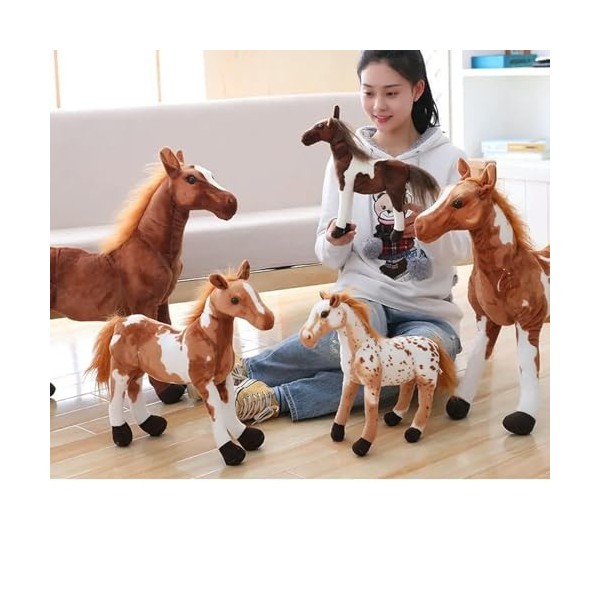 Simulation Cheval Peluche Jouets Mignon Animal Zèbre Poupée Doux Noir Blanc Cheval Jouet Enfants Cadeau D’Anniversaire 60cm 1