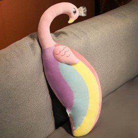 Mignon Paon Poupée Kawaii Paon en Peluche Jouet en Peluche Oiseau Animal Coussin Noël Cadeau D’Anniversaire Fille Enfant 80cM