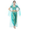 IBTOM CASTLE Costume de la Princesse Jasmine pour Femmes- Déguisement de la princesse Jasmine Aladdin Costume Adulte Belly Da