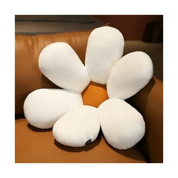 NOpinz Marguerite Peluche Plante Oreiller Réaliste Tournesol Coussin De Siège Duvet Coton Rempli Chaise Fleur Coussin Cadeau 