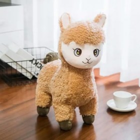 PaMut Mignon Jouet en Laine Douce Peluche Animal Mouton Lama Animal poupée Enfants Cadeau d’Anniversaire Cadeau de Noël 50cm 