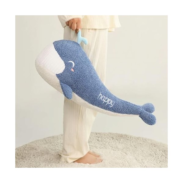 EacTEL Nouveau Kawaii Géant Bleu Baleine Mer Animal Doux Peluche Enfants Jouet Coussin Maison Décor Cadeau pour Amis Annivers