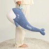 EacTEL Nouveau Kawaii Géant Bleu Baleine Mer Animal Doux Peluche Enfants Jouet Coussin Maison Décor Cadeau pour Amis Annivers