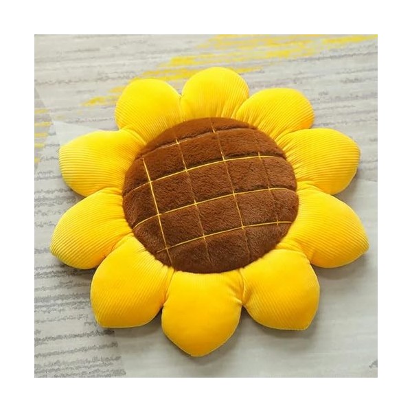 LfrAnk Coussins de Plantes en Peluche tournesols réalistes, Coussins de siège Fleur de Cerisier, chaises Marguerite, Coussins