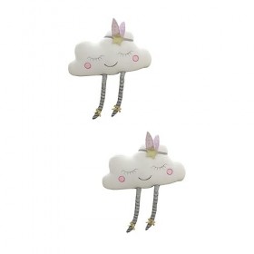 Toyvian 2 Pièces Peluche Coussin De Dossier De Canapé Oreiller Nuage Sourire De Bébé Poupée Apaiser