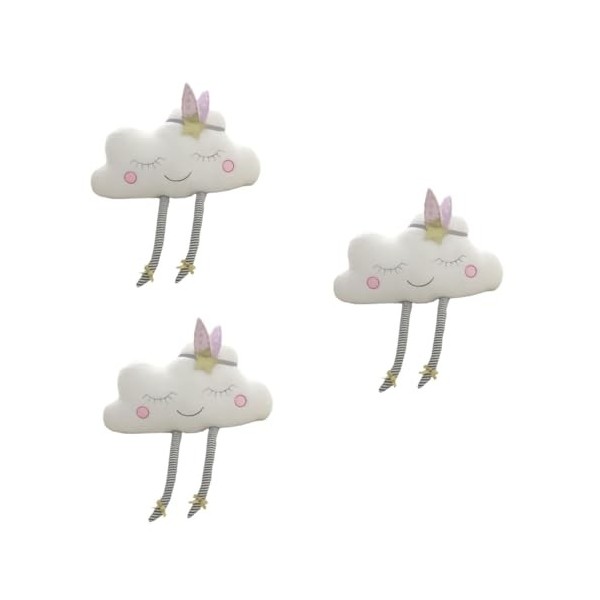 Toyvian 2 Pièces Peluche Coussin De Dossier De Canapé Oreiller Nuage Sourire De Bébé Poupée Apaiser