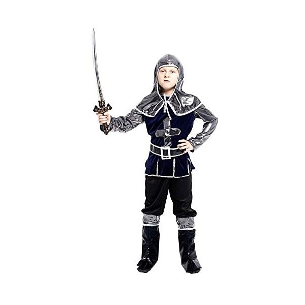 Lovelegis Costume de chevalier médiéval - croisé - enfant - taille m 110/120 cm - idée cadeau pour Noël et anniversaire