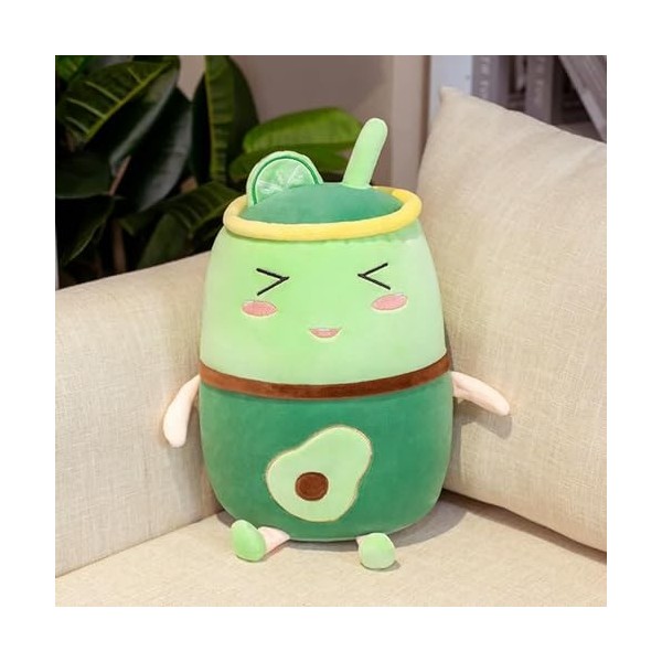 Kawaii Fruit Lait Thé Oreiller Jouets en Peluche Avocat Pastèque Fraise Orange Peluche Jouets Enfants Jouets Anniversaire Cad
