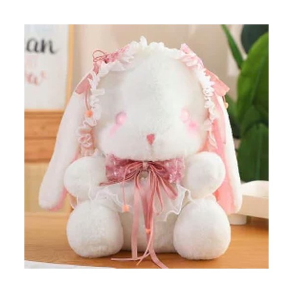EacTEL Kawaii Lapin À Longues Oreilles Jouets en Peluche Poupées Mignonnes Filles en Peluche Animal Jouets Cadeaux D’Annivers
