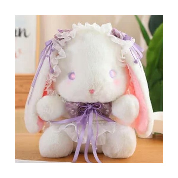 EacTEL Kawaii Lapin À Longues Oreilles Jouets en Peluche Poupées Mignonnes Filles en Peluche Animal Jouets Cadeaux D’Annivers