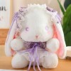 EacTEL Kawaii Lapin À Longues Oreilles Jouets en Peluche Poupées Mignonnes Filles en Peluche Animal Jouets Cadeaux D’Annivers