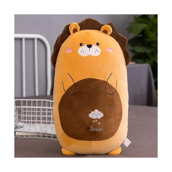 Chiens kawaii, Lions, pingouins, porcelets, dinosaures, jouets d’oreiller en peluche, poupées animaux en peluche douce, chais