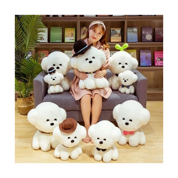 NOpinz Nouveau Bichon Créatif Peluche Jouet en Peluche Réaliste Poméranie Chiot Jouet Décor À La Maison Enfants Anniversaire 