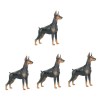 Toyvian 2 Pièces Ornements De Chien Ornement De Bureau Dobermann Peluche Modèle Réaliste De Dobermann Statue Doberman en Rési