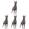 Toyvian 2 Pièces Ornements De Chien Ornement De Bureau Dobermann Peluche Modèle Réaliste De Dobermann Statue Doberman en Rési