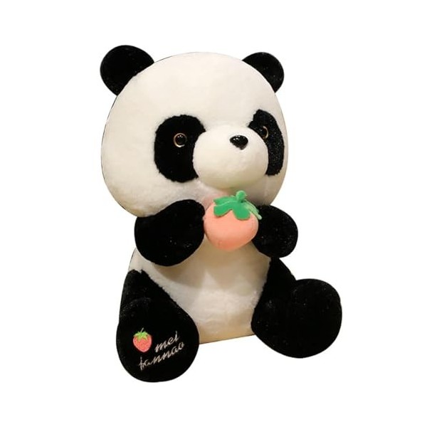 SaruEL Kawaii Peluche Panda Jouets Mignon Coussin Panda Fraise en Peluche Animal Ours Beau Cadeau D’Anniversaire pour Enfants