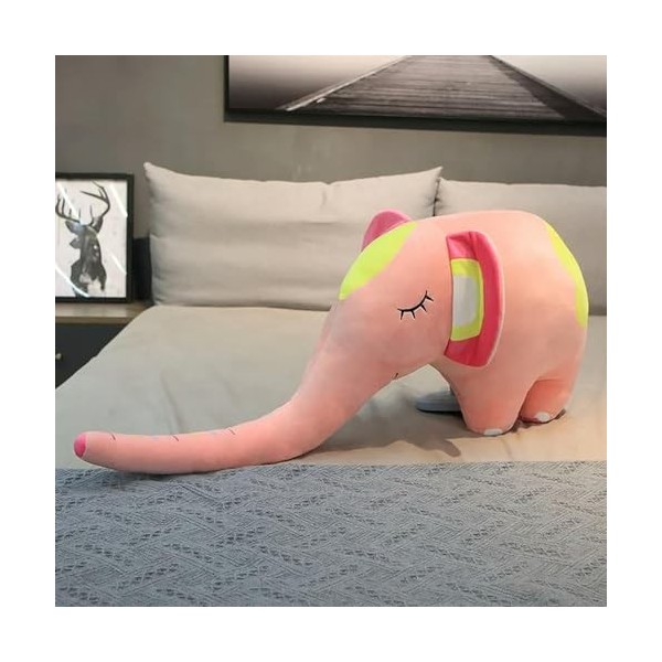 NOpinz Éléphant Peluche Jouet Oreiller Enfants Cadeau d’Anniversaire Mignon Kawaii Animal poupée Couchage Coussin canapé déco