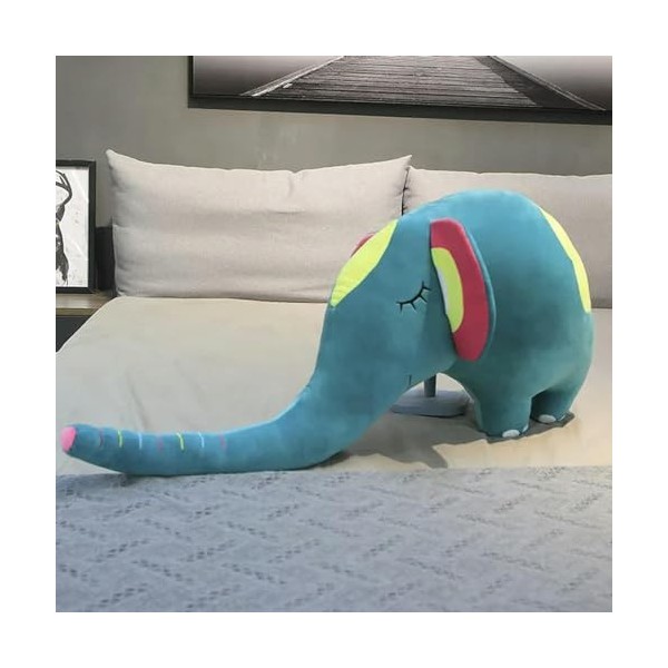 NOpinz Éléphant Peluche Jouet Oreiller Enfants Cadeau d’Anniversaire Mignon Kawaii Animal poupée Couchage Coussin canapé déco
