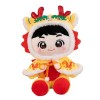 Amagogo Jouet en Peluche Dragon du Nouvel an Chinois 2024, Jouet de décoration, Animal en Peluche à câliner pour Enfants, Jou